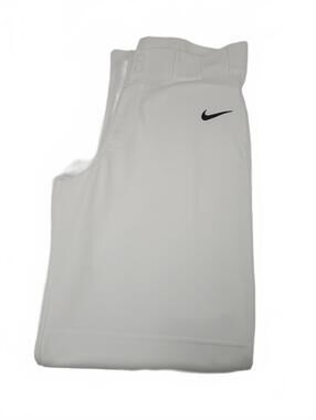 Nike Pro Core White Baseball Pants with Black Swoosh Logo Size Medium